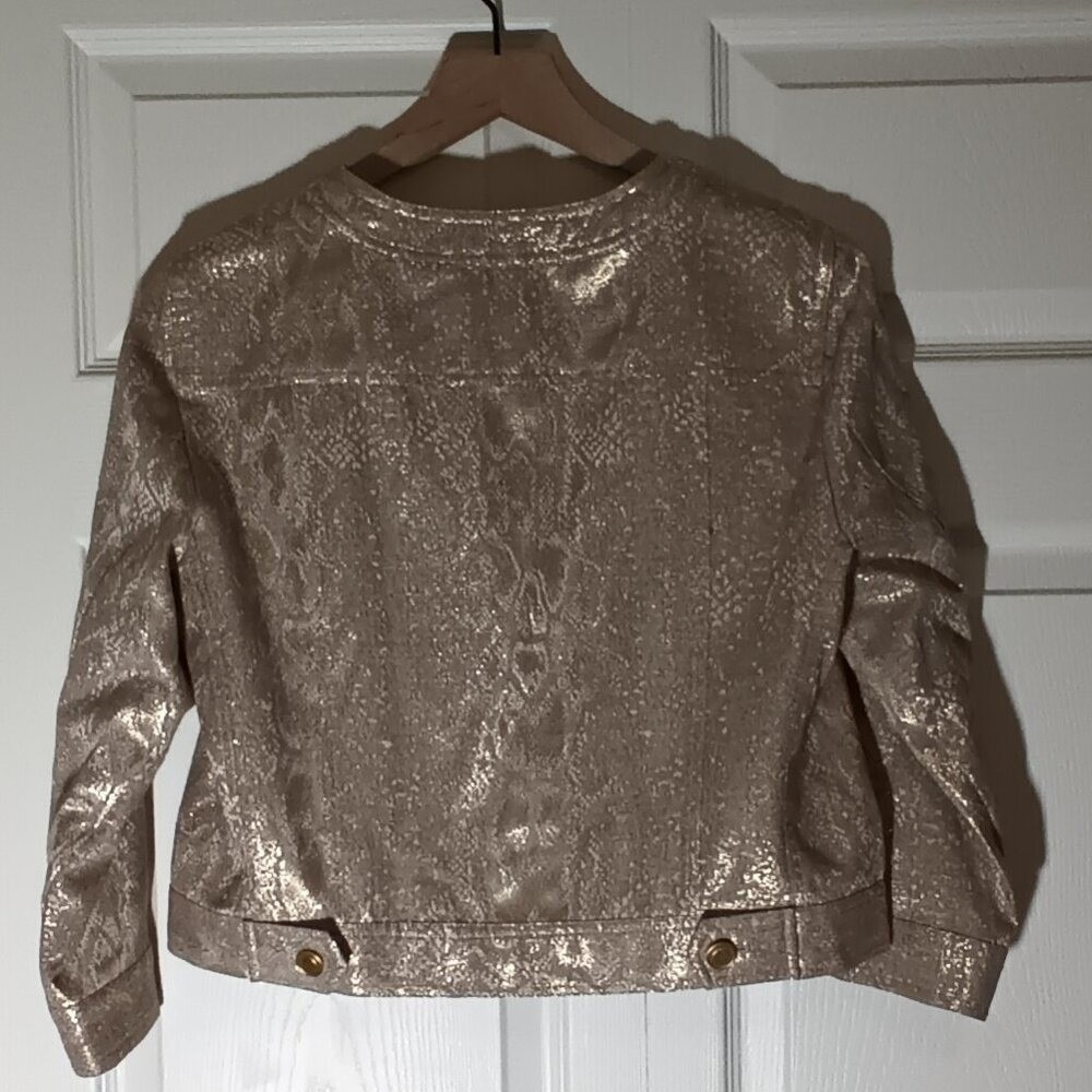 Ruby Rd Cropped Collarless Jacket Size 8 Button U… - image 2